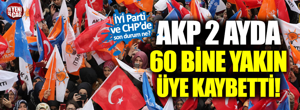 AKP iki ayda yaklaşık 60 bin üye kaybetti: CHP ve İYİ Parti yükselişte