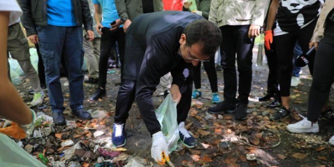 İmamoğlu, Belgrad Ormanı'nda çöp topladı