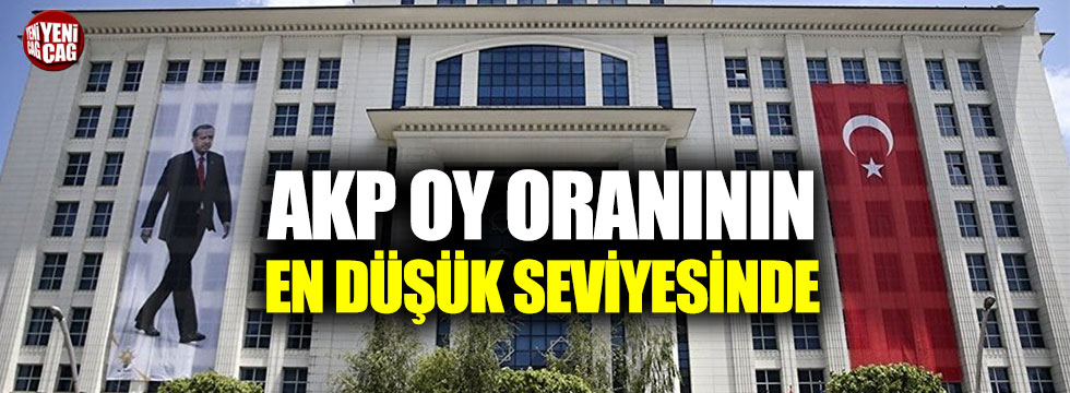 AKP oy oranının en düşük seviyesinde