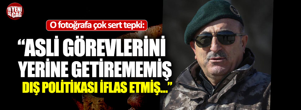 Çavuşoğlu'nun özel harekat üniformalı fotoğrafına tepki
