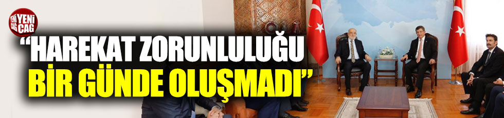 Ahmet Davutoğlu, Karamollaoğlu'nu ziyaret etti