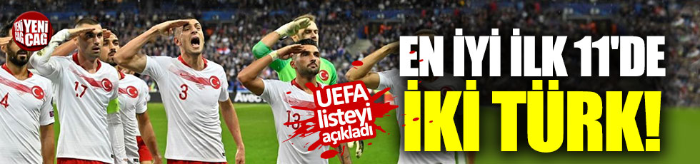 UEFA'nın en iyi ilk 11'de iki Türk