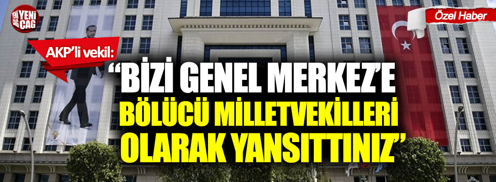AKP Trabzon Milletvekili parti teşkilatını fitnecilikle suçladı!