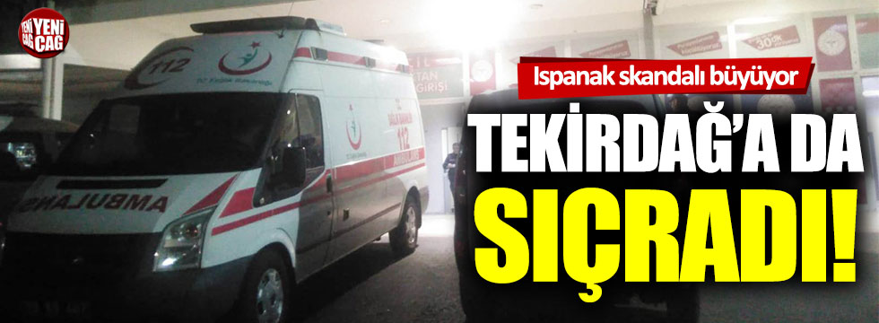 Ispanak skandalı büyüyor: Tekirdağ’a da sıçradı