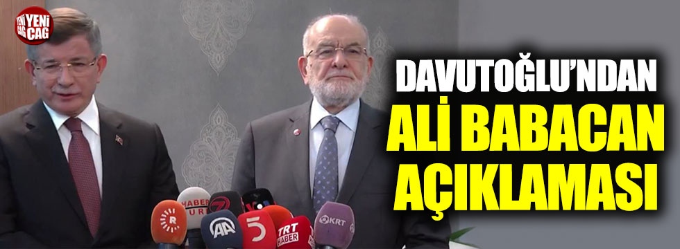 Ahmet Davutoğlu'ndan Ali Babacan açıklaması