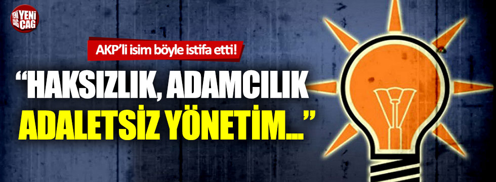 AKP Muş İl Başkan Yardımcısı istifa etti!