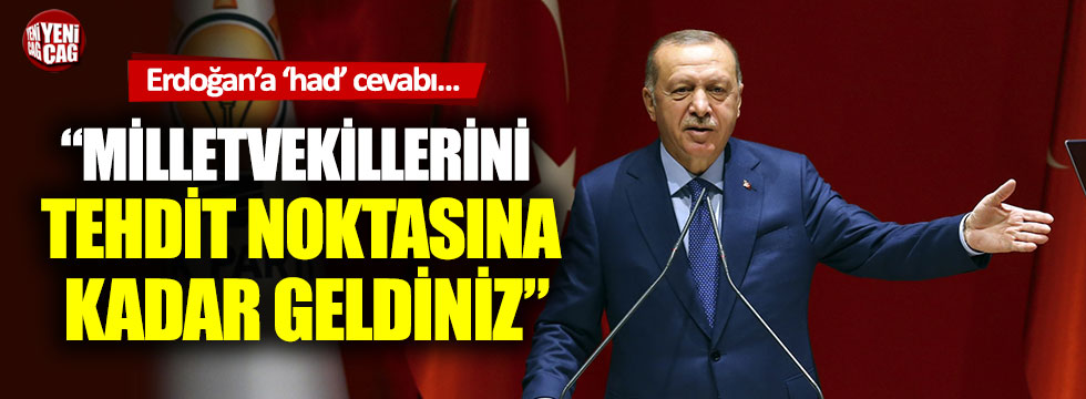 Engin Özkoç'tan Erdoğan'a 'had' cevabı
