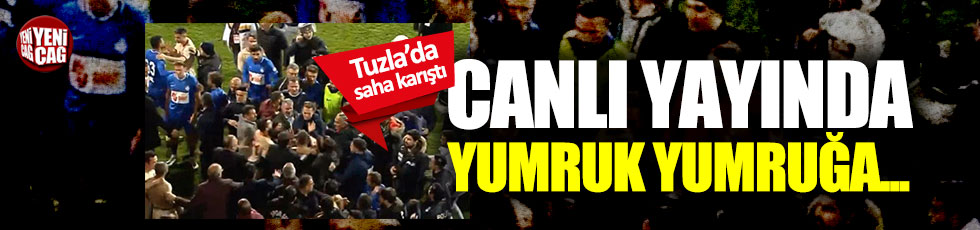 Galatasaray ve Tuzlaspor'lu oyunculardan yumruk yumruğa kavga