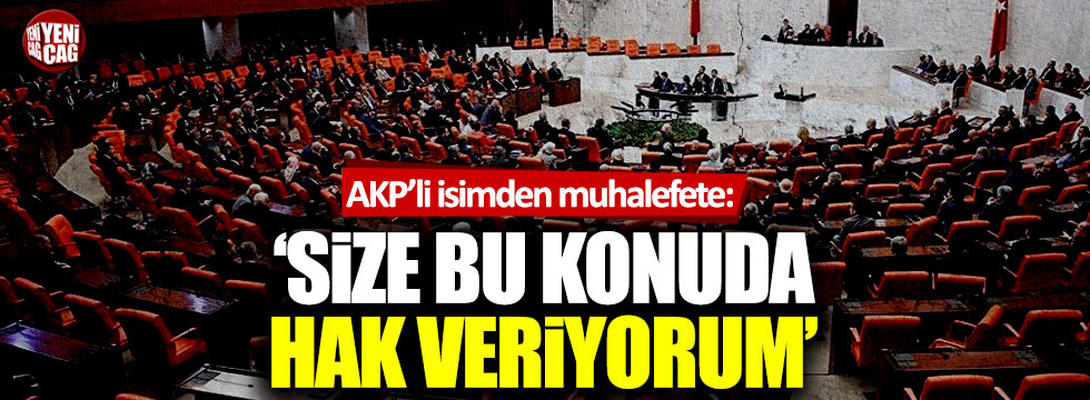 AKP Trabzon Milletvekili Salih Cora, muhalefet partilerine hak verdi