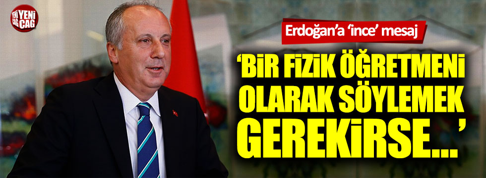 Muharrem İnce'den Tayyip Erdoğan'a Kanal İstanbul cevabı