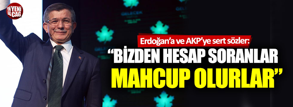 Ahmet Davutoğlu’ndan Recep Tayyip Erdoğan’a sert tepki