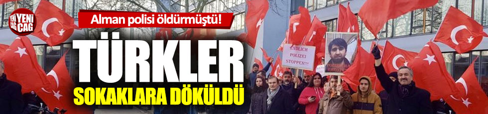 Alman polisinin öldürdüğü Türk vatandaşı için protesto