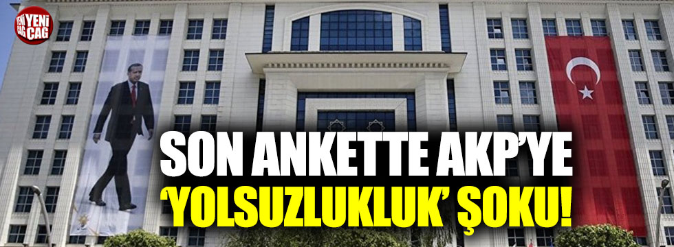Son ankette AKP'ye "yolsuzlukluk" şoku!