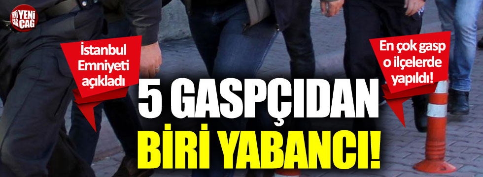 İstanbul Emniyet'inin gasp raporunda dikkat çeken tablo!