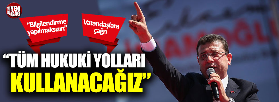 Ekrem İmamoğlu'ndan Kanal İstanbul açıklaması