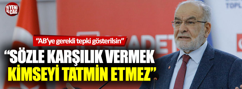 Temel Karamollaoğlu: "AB'ye gerekli tepki gösterilsin"