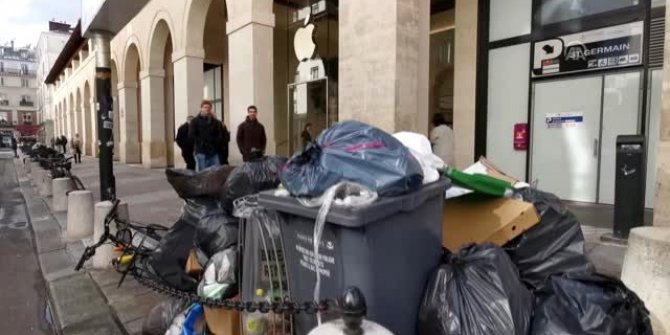 Fransa'da çöp toplayıcıları grevde