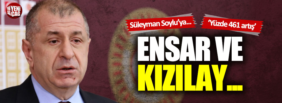 Ümit Özdağ'dan Süleyman Soylu'ya Kızılay soruları!