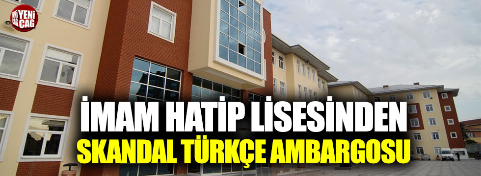 Kartal Anadolu İmam Hatip Lisesi’nin etkinliğinde Türkçe yer almadı