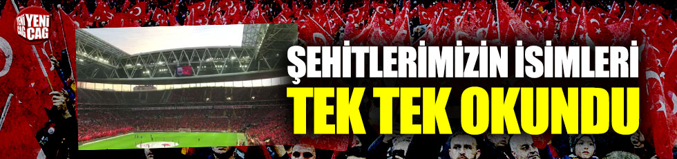Galatasaray-Gençlerbirliği maçında şehitlerimiz unutulmadı