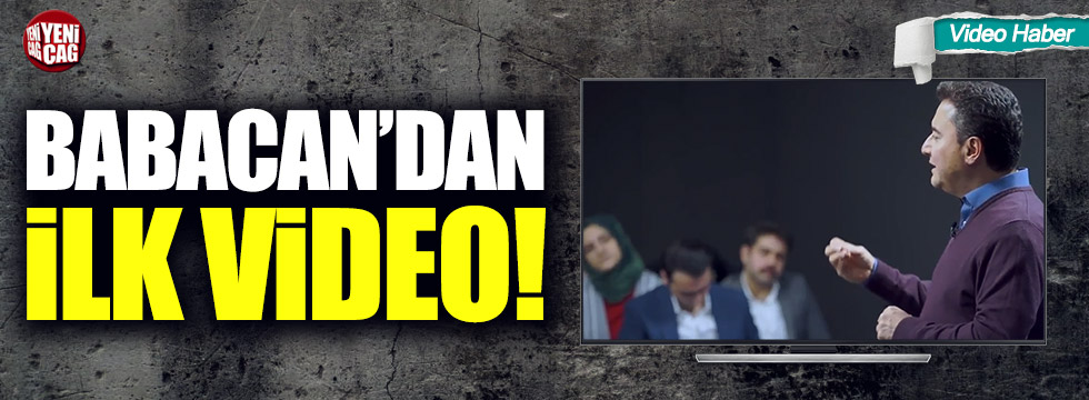 Ali Babacan'dan ilk video!