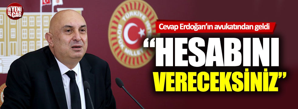Erdoğan'ın avukatından Engin Özkoç'a dava çıkışı