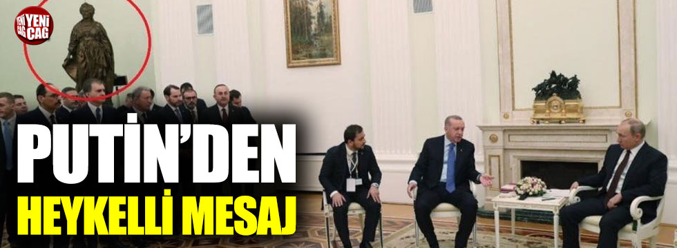 Putin-Erdoğan görüşmesinde heykel detayı