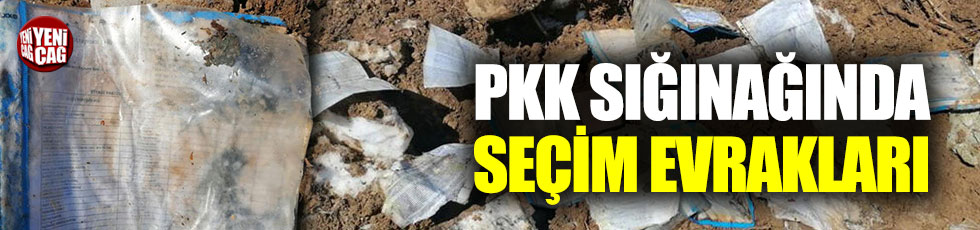 PKK sığınağında seçim evrakları