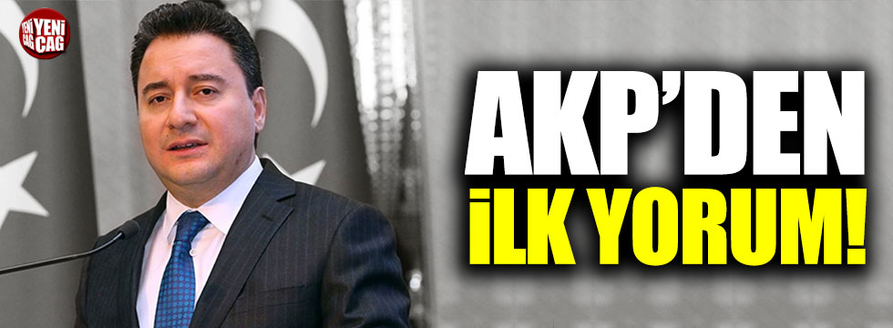 AKP'den Ali Babacan'ın DEVA partisine ilk yorum