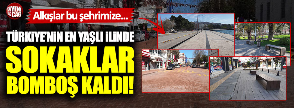 Türkiye'nin en yaşlı ili Sinop'ta sokaklar boş kaldı