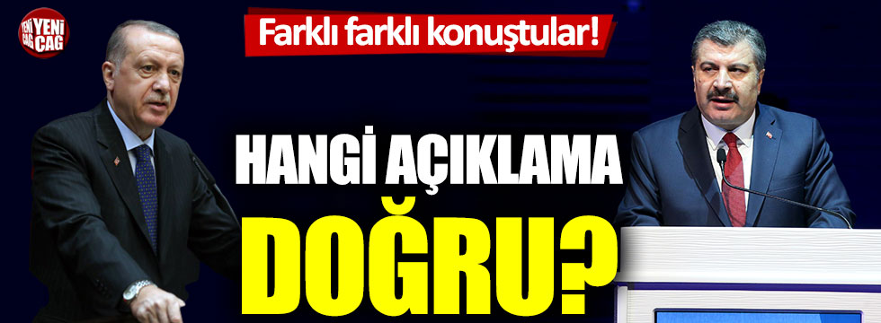 Recep Tayyip Erdoğan ve Fahrettin Koca farklı konuştu: Hangi açıklama doğru?
