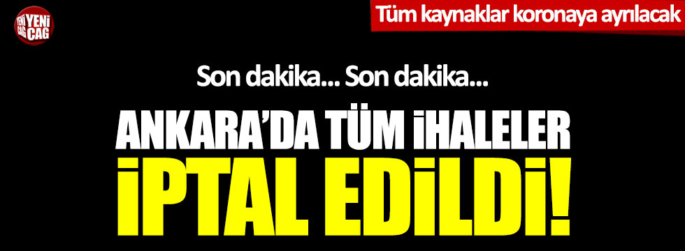 Mansur Yavaş duyurdu: Ankara'da tüm ihaleler iptal edildi