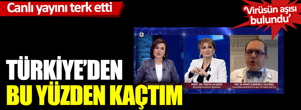 Habertürk canlı yayını karıştı: Prof. Dr. Mehmet Çilingiroğlu yayını terk etti