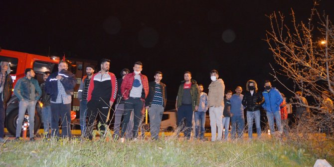 Aksaray'da minibüs kazasında ilginç anlar