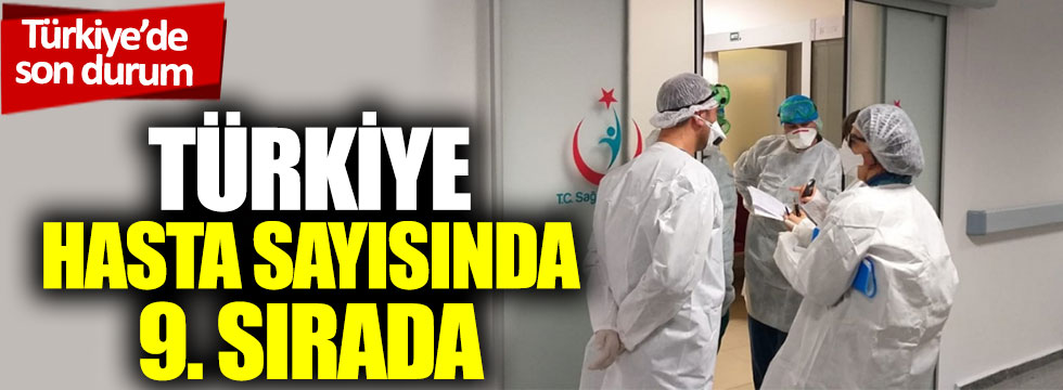 Korona virüste son durum:  Türkiye, hasta sayısında 9. sırada