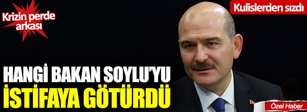 Hangi bakan Süleyman Soylu'yu istifa götürdü?