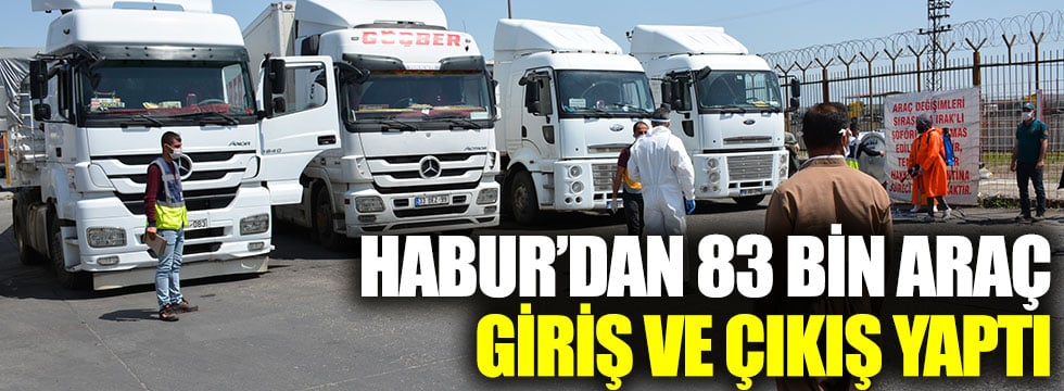 Habur Sınır Kapısı'ndan 83 bin araç giriş ve çıkış yaptı