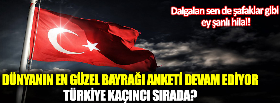Dünyanın en güzel bayrağı anketinde Türk Bayrağı 1’inci sırada!