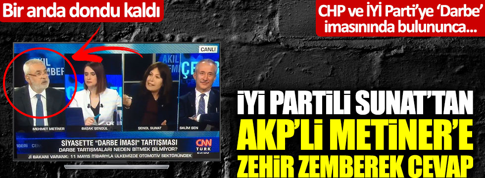 İYİ Partili Şenol Sunat'tan AKP'li Mehmet Metiner'e zehir zemberek sözler