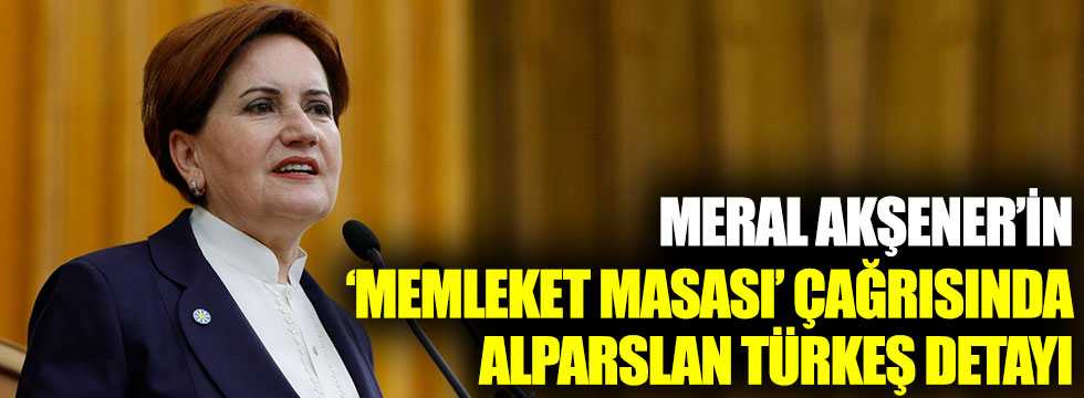 Meral Akşener'in "Memleket Masası" çağrısındaki Alparslan Türkeş detayı!