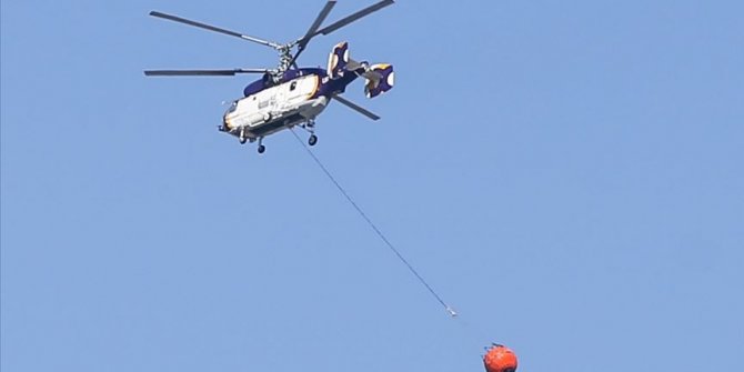KKTC'deki yangına Türkiye'den 2 helikopter gönderildi