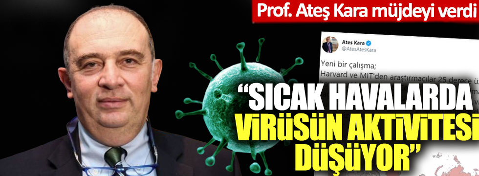 Prof. Ateş Kara müjdeyi verdi: Sıcak havalarda virüsün aktivitesi düşüyor!