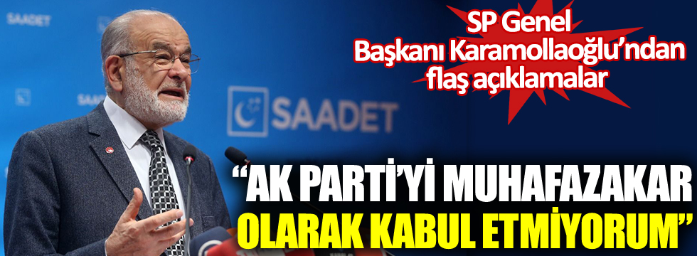 Temel Karamollaoğlu'dan flaş açıklama: AKP'yi muhafazakar olarak kabul etmiyorum