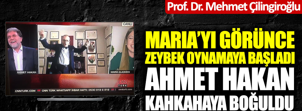 Mehmet Çilingiroğlu Maria'yı görünce CNN Türk canlı yayınında zeybek oynadı! Maria Gladkikh kimdir?