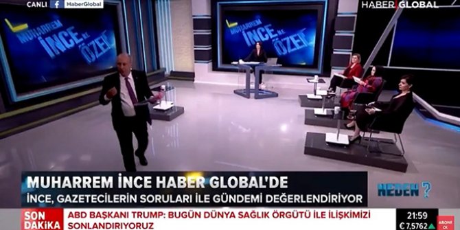 Herkes Muharrem İnce’yi konuşuyor: Canlı yayını neden terk etti