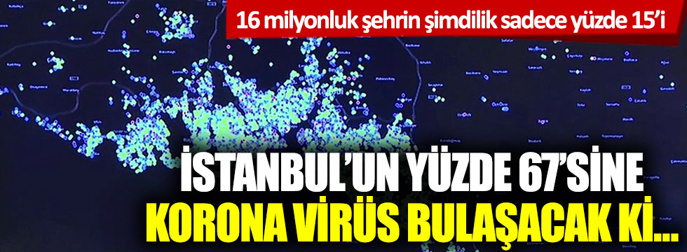 İstanbul'un yüzde 67'sine korona virüs bulaşacak ki...