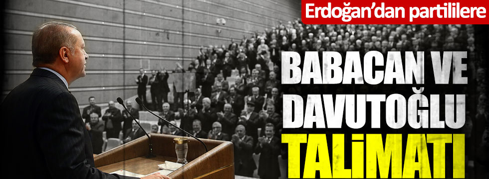 Tayyip Erdoğan'dan AKP'lilere Babacan ve Davutoğlu talimatı