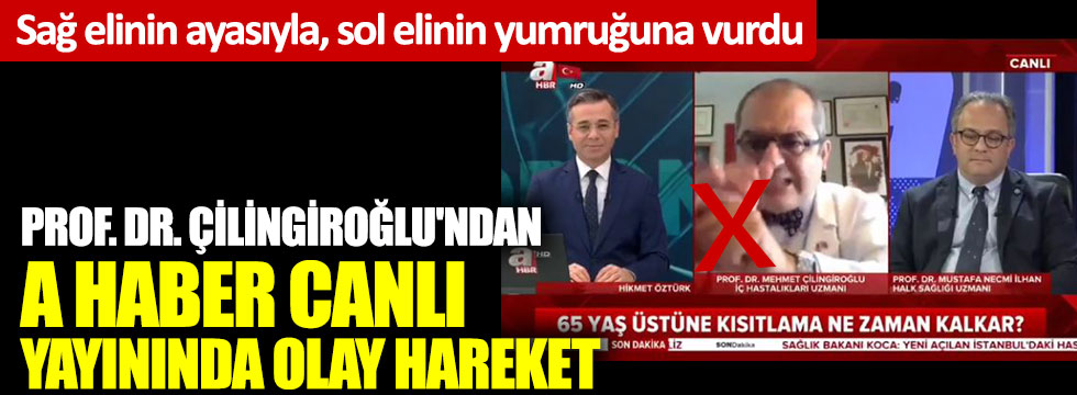 Prof. Dr. Mehmet Çilingiroğlu'ndan A Haber canlı yayınında olay hareket