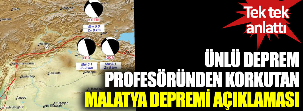 Ünlü deprem profesörü Üşümezsoy'dan korkutan Malatya depremi açıklaması; Tek tek anlattı