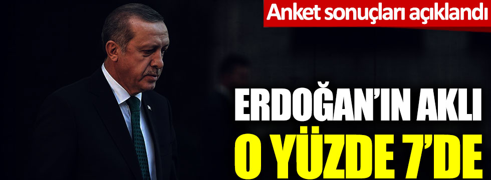 Anket sonuçları açıklandı! Tayyip Erdoğan'ı düşündüren yüzde 7!